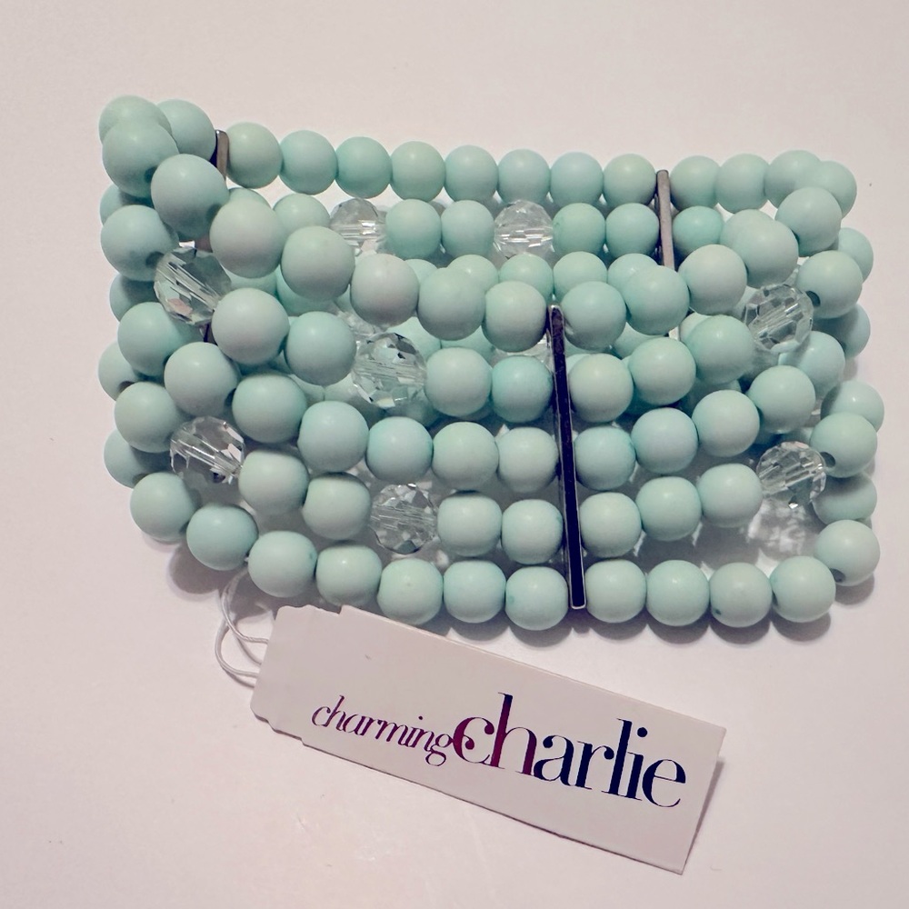 Beautiful Multiple Strand Beaded Stretchy Bracelet
